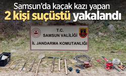 Samsun’da kaçak kazı yapan 2 kişi suçüstü yakalandı