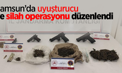 Samsun’da uyuşturucu ve silah operasyonu düzenlendi