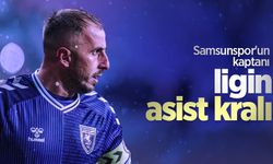 Samsunspor'un kaptanı ligin asist kralı 