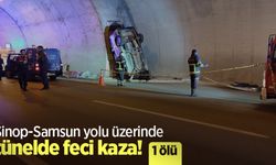 Sinop-Samsun yolu üzerinde tünelde feci kaza! 1 ölü