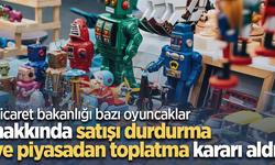 Ticaret bakanlığı bazı oyuncaklar hakkında satışı durdurma ve piyasadan toplatma kararı aldı