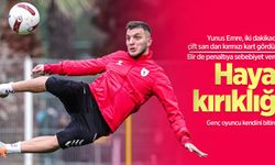 Yunus Emre, iki dakikada çift sarı dan kırmızı kart gördü... Bir de penaltıya sebebiyet verdi! Hayal kırıklığı