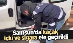 Samsun’da kaçak içki ve sigara ele geçirildi