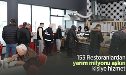 153 Restoranlardan yarım milyonu aşkın kişiye hizmet