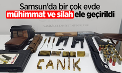 Samsun'da bir çok evde mühimmat ve silah ele geçirildi