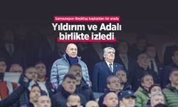 Samsunspor-Beşiktaş başkanları bir arada, Yıldırım ve Adalı birlikte izledi