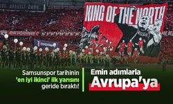 Samsunspor tarihinin 'en iyi ikinci' ilk yarısını geride bıraktı! Emin adımlarla Avrupa'ya