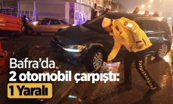 Bafra’da 2 otomobil çarpıştı: 1 Yaralı