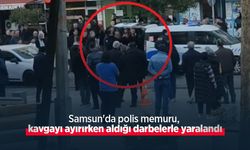 Samsun'da polis memuru, kavgayı ayırırken aldığı darbelerle yaralandı