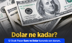 Dolar ne kadar? 12 Ocak Pazar Euro ve Dolar kurunda son durum