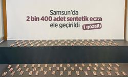 Samsun'da 2 bin 400 adet sentetik ecza ele geçirildi: 1 gözaltı