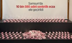 Samsun'da 10 bin 580 adet sentetik ecza ele geçirildi