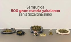 Samsun'da 500 gram esrarla yakalanan şahıs gözaltına alındı