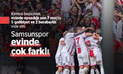 Kırmızı beyazlılar, evinde oynadığı son 7 maçta 5 galibiyet ve 2 beraberlik elde etti, Samsunspor evinde çok farklı