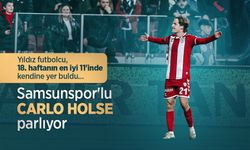 Yıldız futbolcu, 18. haftanın en iyi 11'inde kendine yer buldu...  Samsunspor'lu  CARLO HOLSE  parlıyor