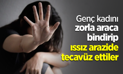 Genç kadını zorla araca bindirip ıssız arazide tecavüz