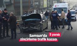 Samsun'da zincirleme trafik kazası: 5 yaralı