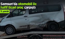 Samsun'da otomobil ile hafif ticari araç çarpıştı: 5 yaralı