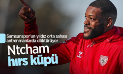 Samsunspor'un yıldız orta sahası antrenmanlarda döktürüyor  Ntcham hırs küpü