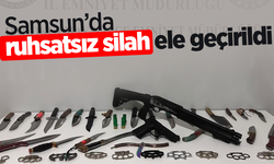 Samsun’da ruhsatsız silah ele geçirildi