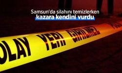 Samsun'da silahını temizlerken kazara kendini vurdu