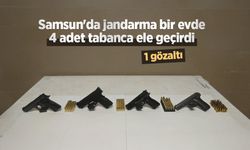 Samsun'da jandarma bir evde 4 adet tabanca ele geçirdi: 1 gözaltı