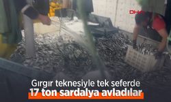 Gırgır teknesiyle tek seferde 17 ton sardalya avladılar