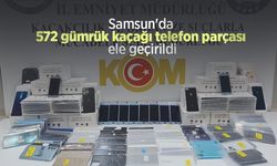 Samsun'da 572 gümrük kaçağı telefon parçası ele geçirildi