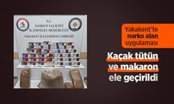 Yakakent’te narko alan uygulaması: Kaçak tütün ve makaron ele geçirildi