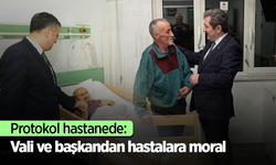 Protokol hastanede: Vali ve başkandan hastalara moral