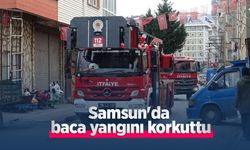 Samsun'da baca yangını korkuttu