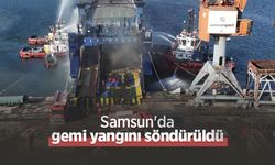 Samsun'da gemi yangını söndürüldü