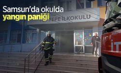 Samsun'da okulda yangın paniği