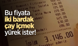 Bu fiyata iki bardak çay içmek yürek ister!