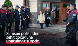 Samsun polisinden şehit çocuğuna unutulmaz sürpriz