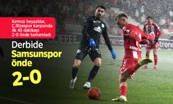 Kırmızı beyazlılar, Ç.Rizespor karşısında ilk 45 dakikayı 2-0 önde tamamladı, Derbide Samsunspor önde 2-0