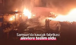 Samsun'da kauçuk fabrikası alevlere teslim oldu