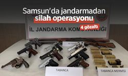 Samsun'da jandarmadan silah operasyonu: 4 gözaltı