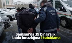 Samsun'da 39 bin liralık kablo hırsızlığına 1 tutuklama