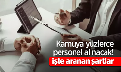 Kamuya yüzlerce personel alınacak! İşte aranan şartlar