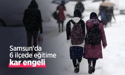 Samsun'da 6 ilçede eğitime kar engeli