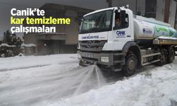 Canik'te kar temizleme çalışmaları