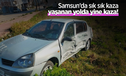 Samsun’da sık sık kaza yaşanan yolda yine kaza!