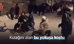 Samsun'da kızağını alan bu yokuşa koştu