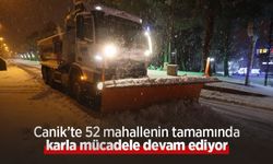 Canik’te 52 mahallenin tamamında karla mücadele devam ediyor