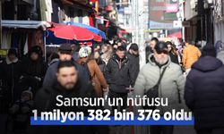 Samsun'un nüfusu 1 milyon 382 bin 376 oldu