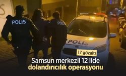 Samsun merkezli 12 ilde dolandırıcılık operasyonu: 17 gözaltı