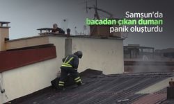 Samsun'da bacadan çıkan duman panik oluşturdu