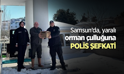 Samsun’da yaralı orman çulluğuna polis şefkati