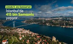 Listede 8. sıra Samsun'un! İstanbul'da 415 bin Samsunlu yaşıyor